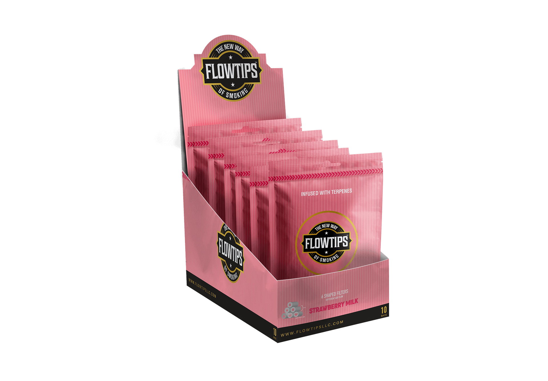 FLOWTIPS ® Strawberry Milk Terpene Filter Tips (10pack) FLOWTIPS